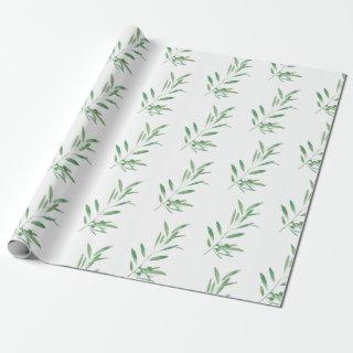 Watercolor Olive Branch Pattern