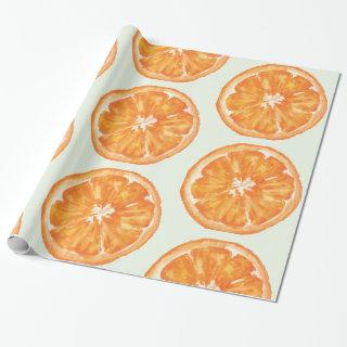 Watercolor orange Slice  Pattern