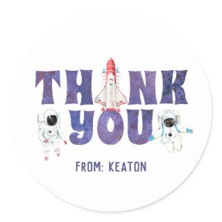 Watercolor Outer Space Thank You Sticker
