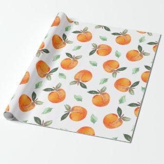 Watercolor Peach Fruit