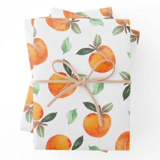 Watercolor Peach Fruit   Sheets
