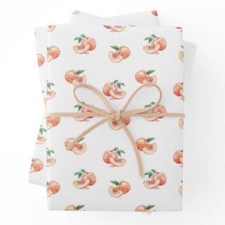 Watercolor Peach Pattern  Sheets