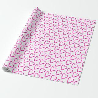 Watercolor Pink Hearts Patterns