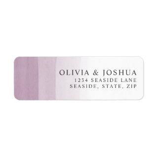 Watercolor Pink Ombre Wedding Return Address Label