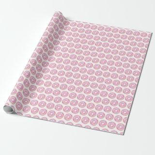 Watercolor Pink Sprinkle Donuts Pattern