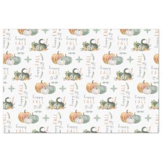 WATERCOLOR PUMPKINS AND GOURDS TISSUE PAPER
