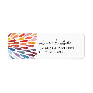 Watercolor Rainbow Address Labels