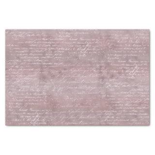Watercolor Rose Gold Script Calligraphy Decoupage Tissue Paper