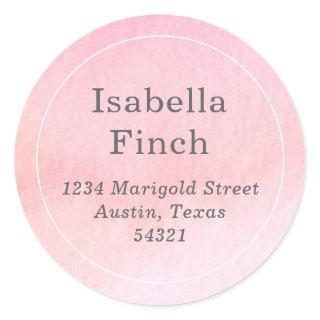 Watercolor Round Address Label