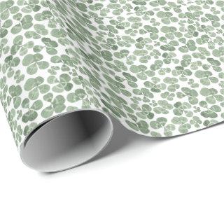 Watercolor Shamrock St. Patrick's Clover Patterned