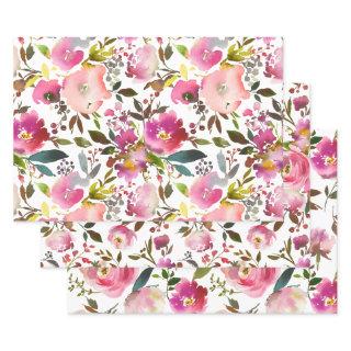 Watercolor Spring Floral  Sheets