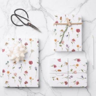 Watercolor Spring Wildflower Botanical  Sheets