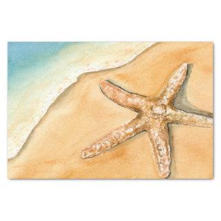 Watercolor Starfish On Beach Tissue Paper