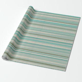 Watercolor Stripes Teal, Celadon Blue, Olive Green