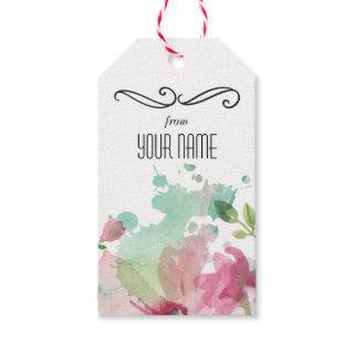 Watercolor Tag Gift Card Acknowledgment