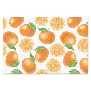 Watercolor tangerines tissue paper