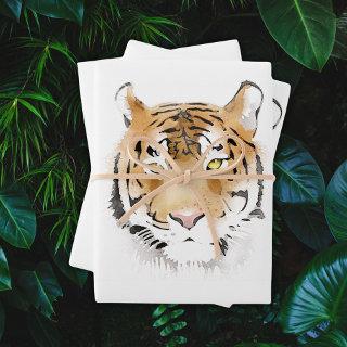 Watercolor Tiger Head Animal  Sheets