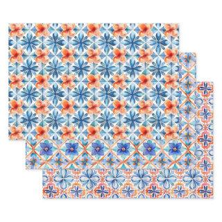 WATERCOLOR TILE PATTERN DECOUPAGE DECORATIVE PAPER