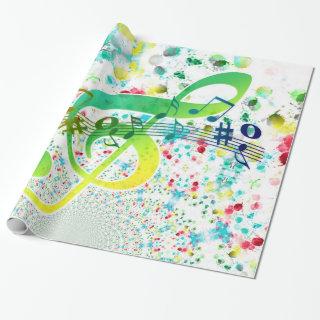 Watercolor Treble Clef