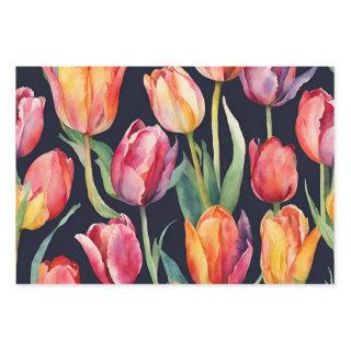 Watercolor Tulip Flowers Any Occasion   Sheets