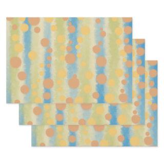 Watercolor Vertical Striped Polka Dots   Sheets