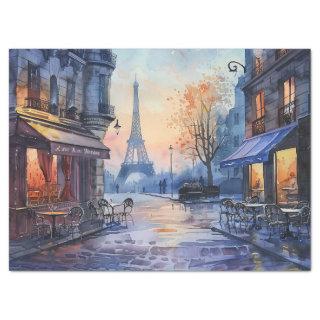Watercolor Vintage Eiffel Tower Decoupage Tissue Paper