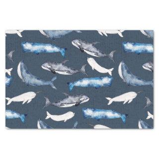 Watercolor Whales Tissue Paper