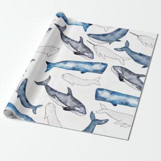 Watercolor Whales