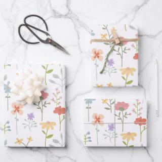Watercolor Wildflowers Floral Pattern  Sheets