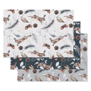 Watercolor Winter Hare  Sheets