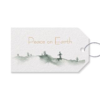Watercolor Winter Scene Gift Tags