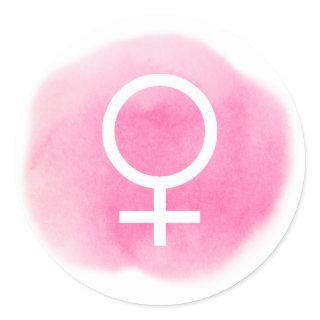 Watercolour Pastel Venus Symbol Stickers