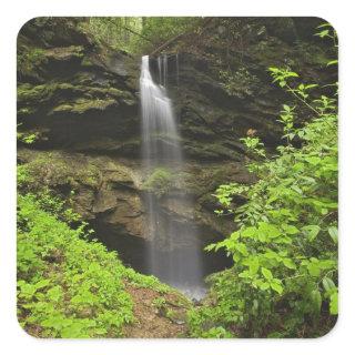 Waterfall falling into sink, Whiteoak Sink, Square Sticker
