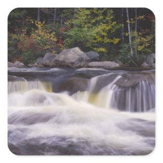 Waterfalls, Kancamagus Highway, White Square Sticker