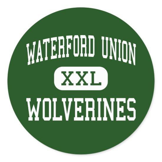 Waterford Union - Wolverines - High - Waterford Classic Round Sticker