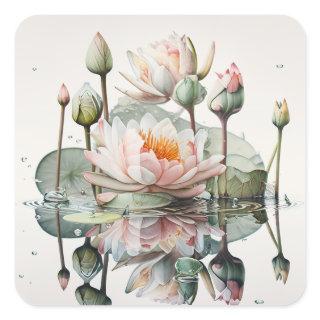 Waterlily Square Sticker