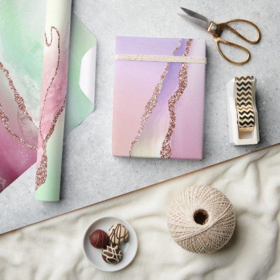 Watermelon Agate | Neo Mint Green and Cassis Pink