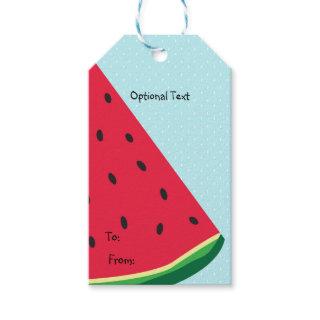 Watermelon Blue Fun Summertime Birthday Party Gift Tags