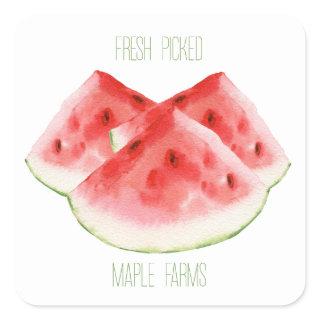 Watermelon Farm to Table Square Sticker