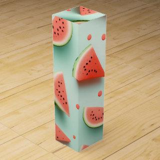 Watermelon Slices on Green Wine Box