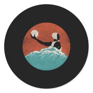 Waterpolo Water Polo Player Classic Round Sticker