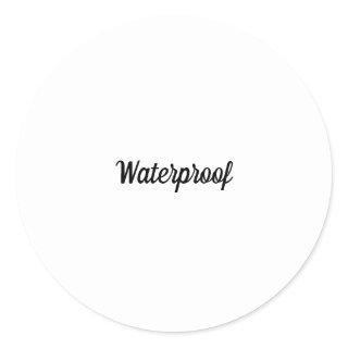 Waterproof Black White Splash Free Package Label