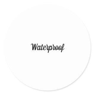 Waterproof Black White Splash Free Package Label