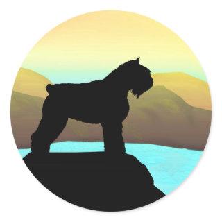 Waterside Bouvier des Flandres Classic Round Sticker