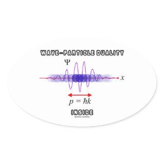 Wave-Particle Duality Inside Uncertainty Principle Oval Sticker