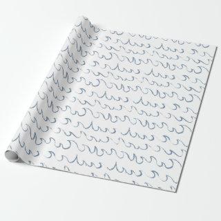 Waves Minimal Abstract Hand Drawn Scandi Pattern