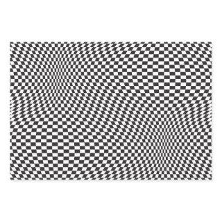 Wavy Checkered Black White Checkerboard Pattern  Sheets