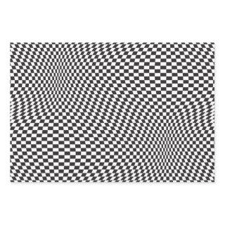 Wavy Checkered Black White Checkerboard Pattern  Sheets