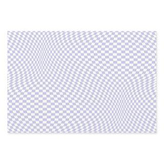 Wavy Checkered Pastel Purple Checkerboard Pattern  Sheets