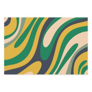 Wavy Loops Retro Abstract Multi-Color Patterns  Sheets